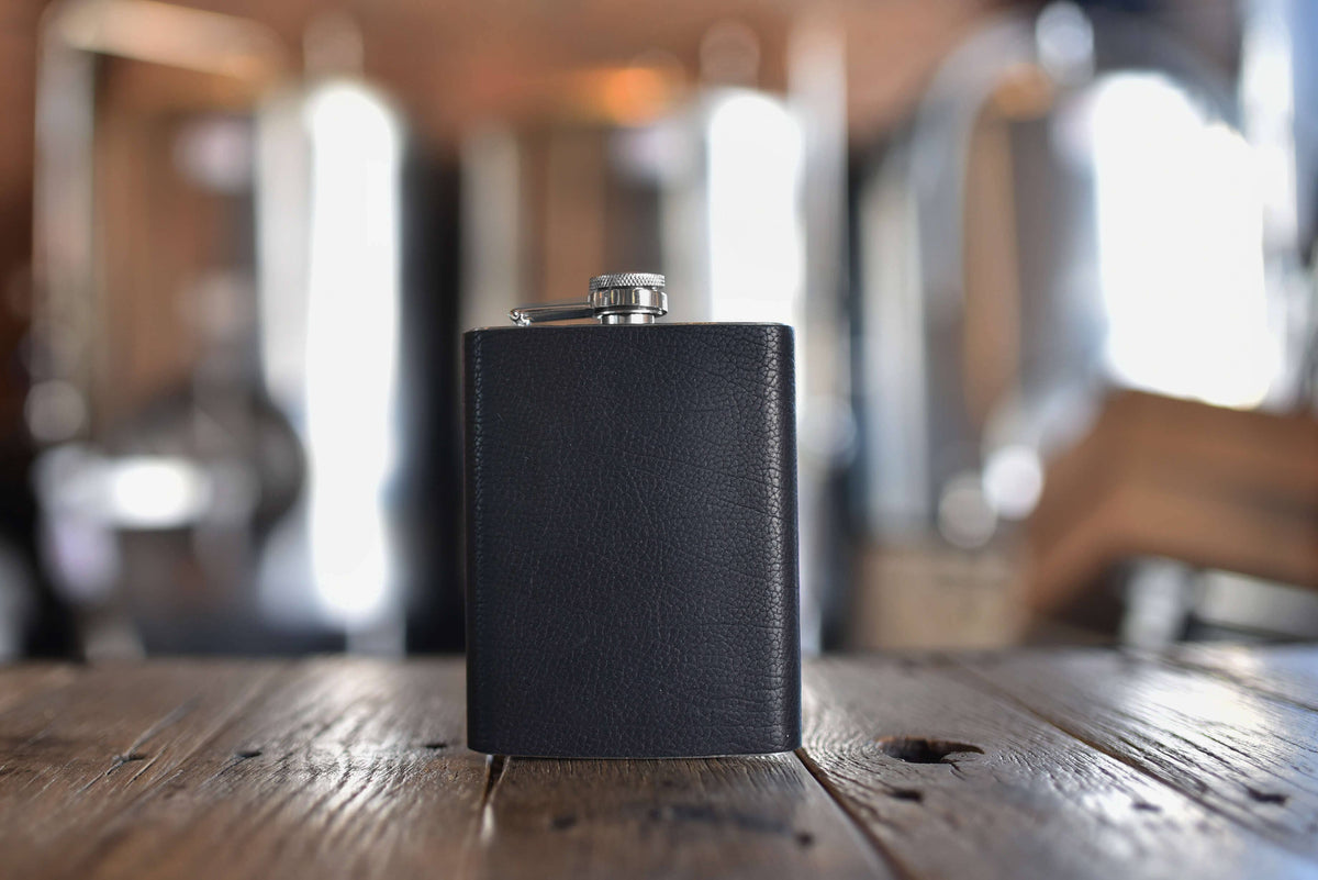 Leather Flask: Brown