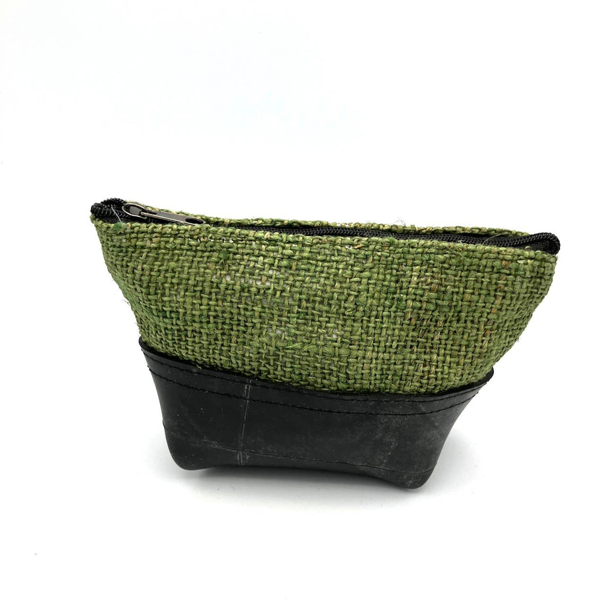 Recycled Inner Tube and Hemp Pouch