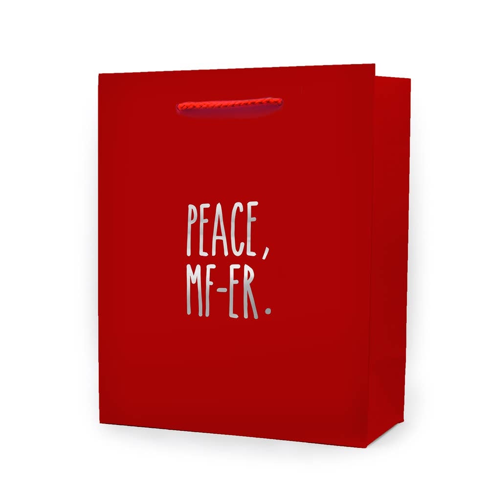 Peace MF-er Funny Gift Bag • Holiday Christmas Hanukkah