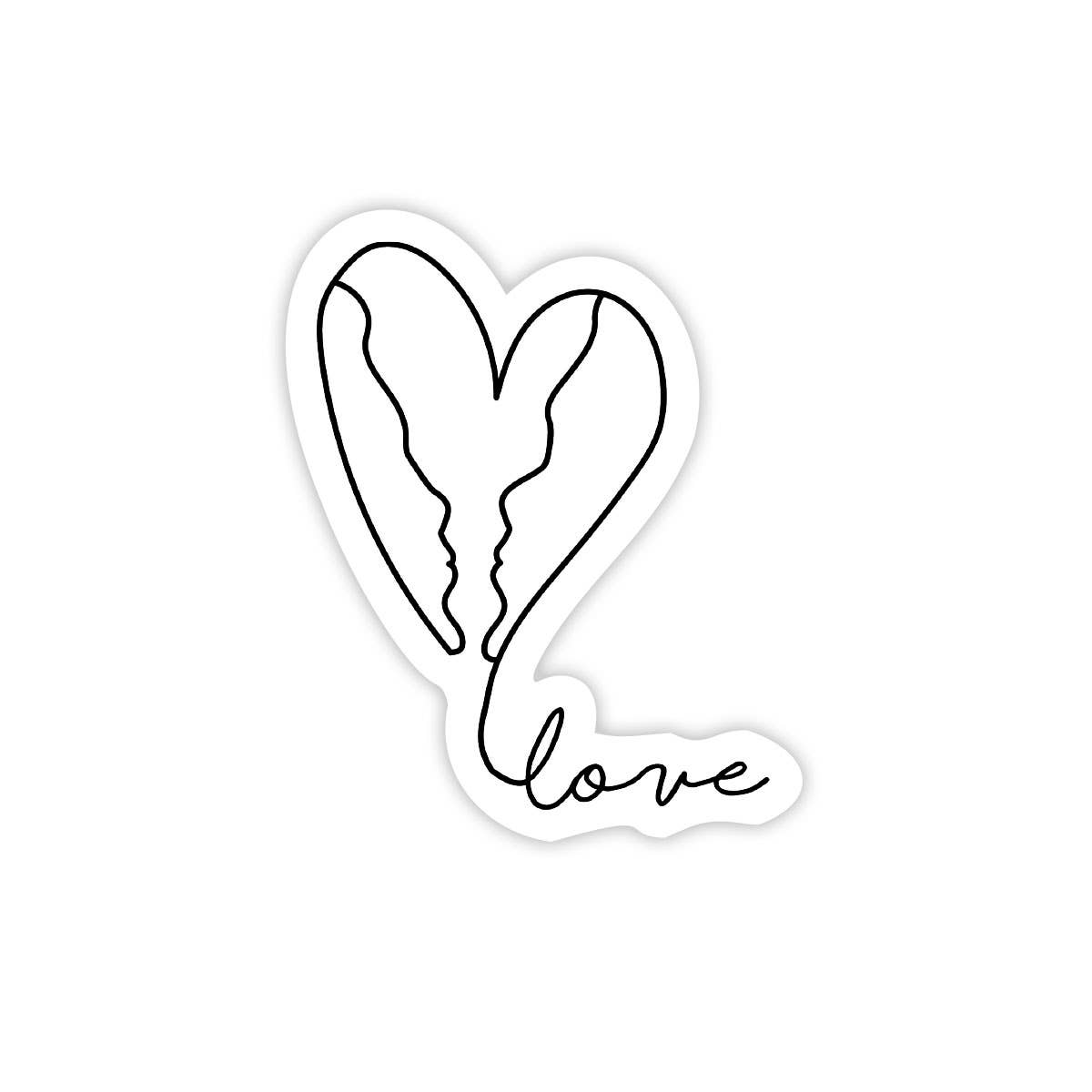 Love Script - Heart - Valentine&#39;s Day Sticker