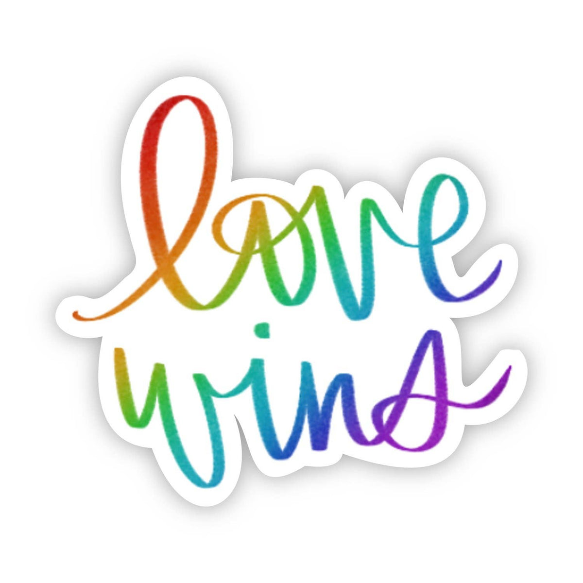 Love Wins Caligraphy Sticker