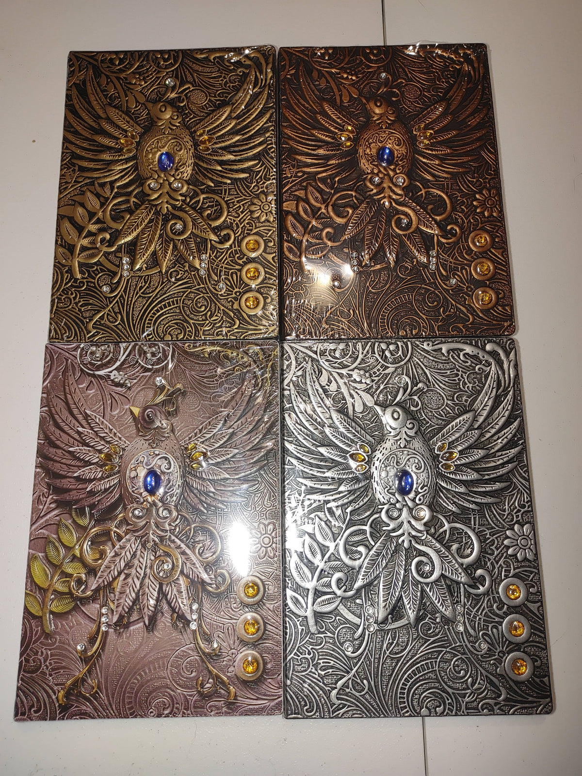 Embossed Phoenix Journal: Bronze