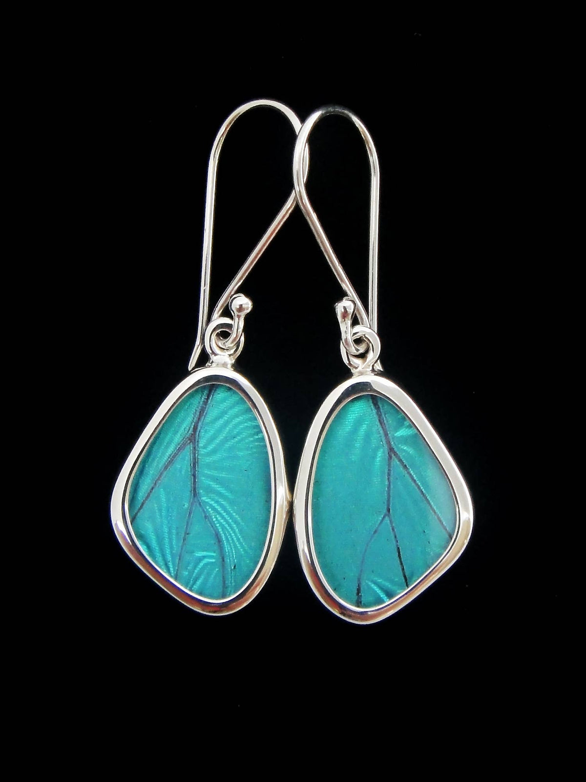 Shimmerwings &quot;Blue Wing&quot; Tiny Earrings