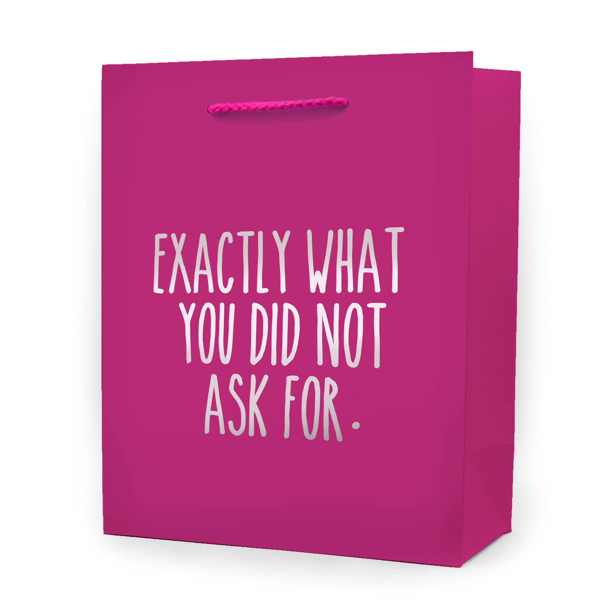 Exactly Funny Gift Bag • Holiday Christmas Birthday: Hot Pink