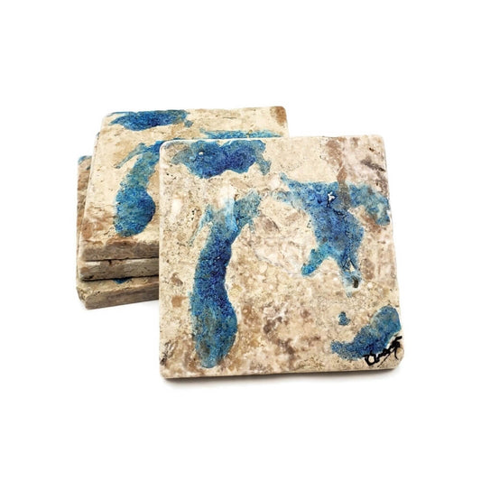 Hand-Painted Great Lakes Shoreline Art Coaster – Roger Ensign