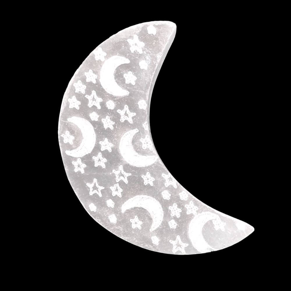 Selenite Crescent Moon