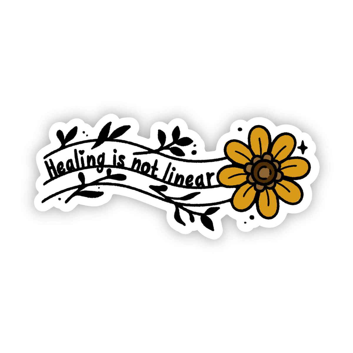 &quot;Healing is not linear&quot; sticker