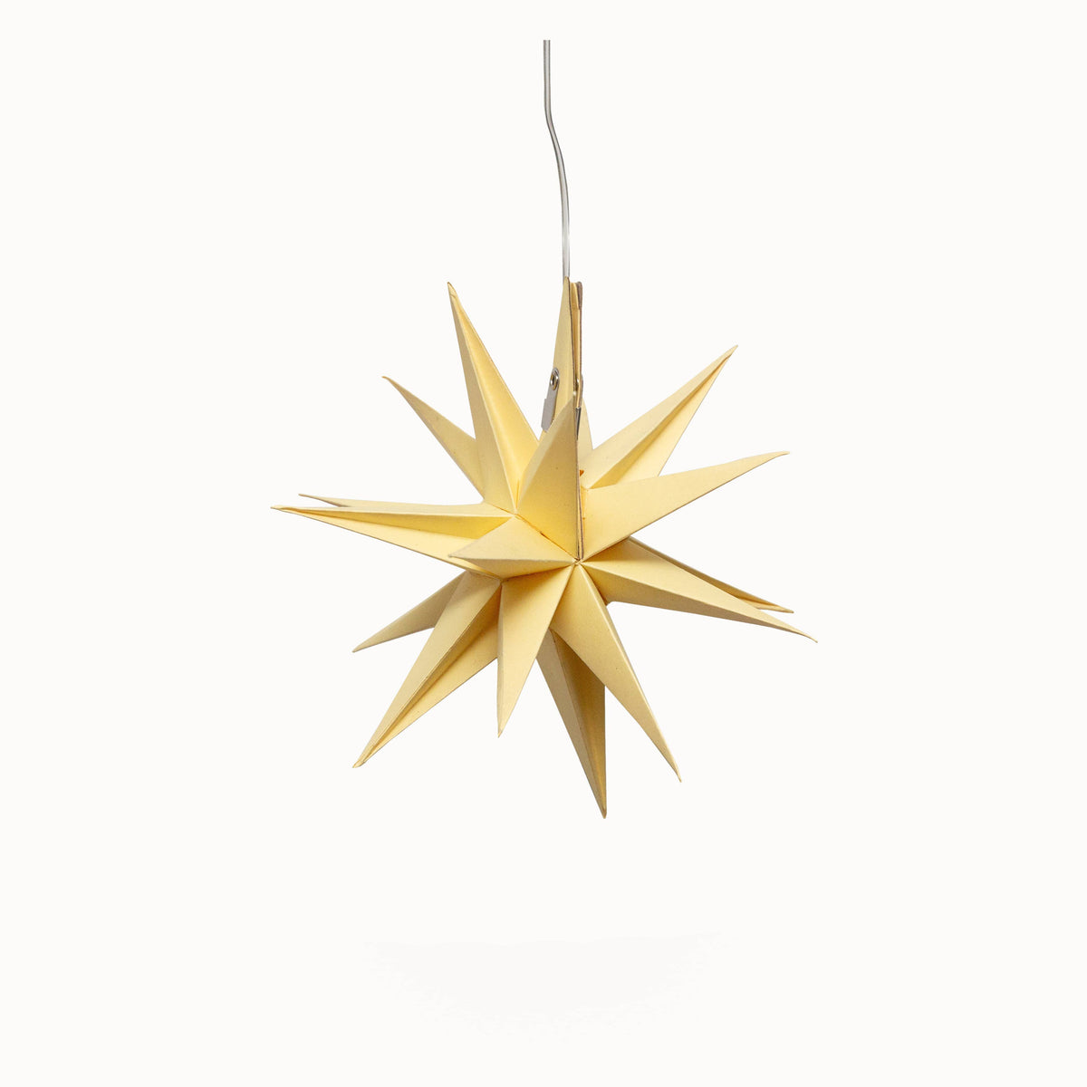 Moravian Mini Star ~ 7 inch, Yellow Paper Star Lantern Light