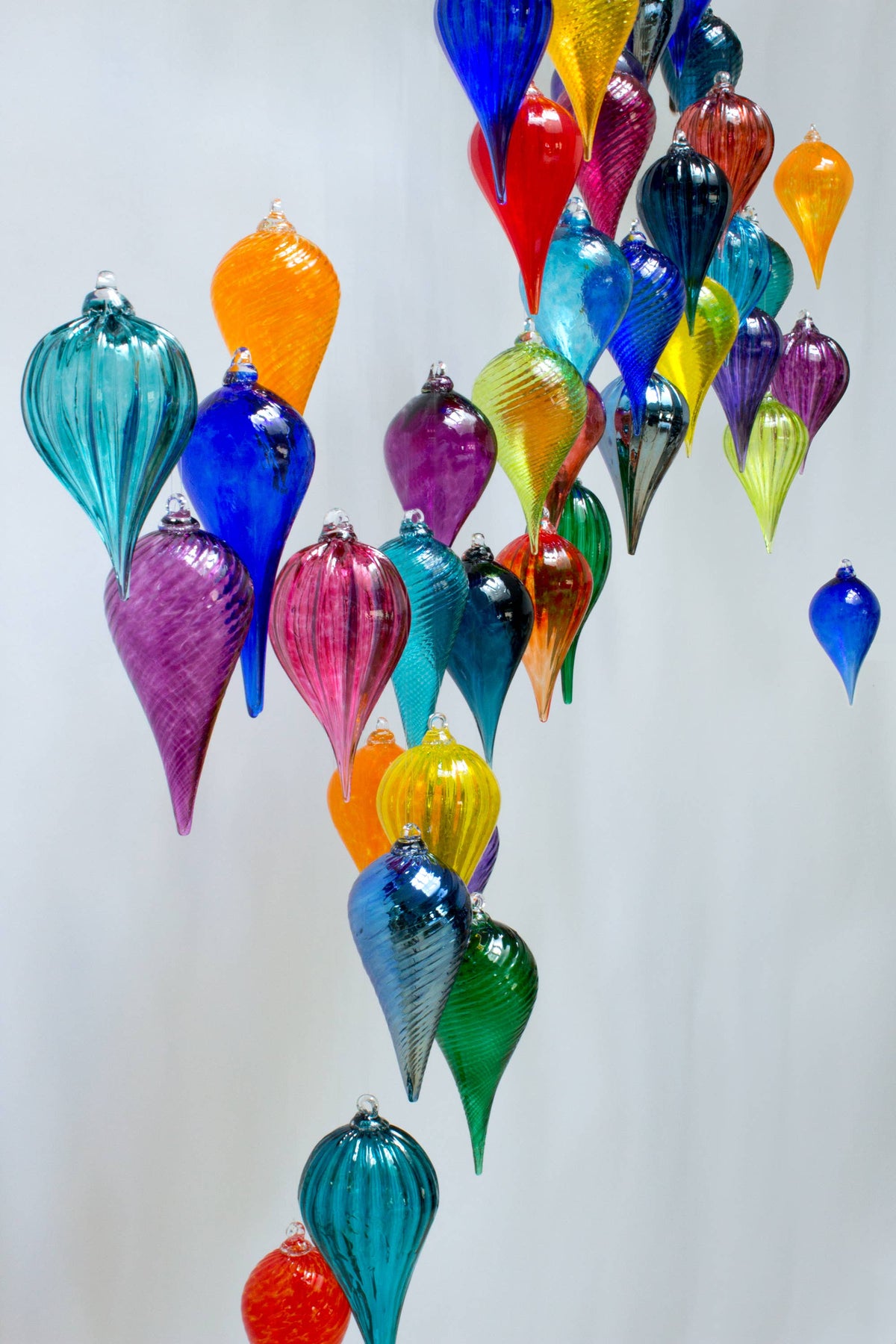 Ornament  Finial - Cobalt Blue/Silver