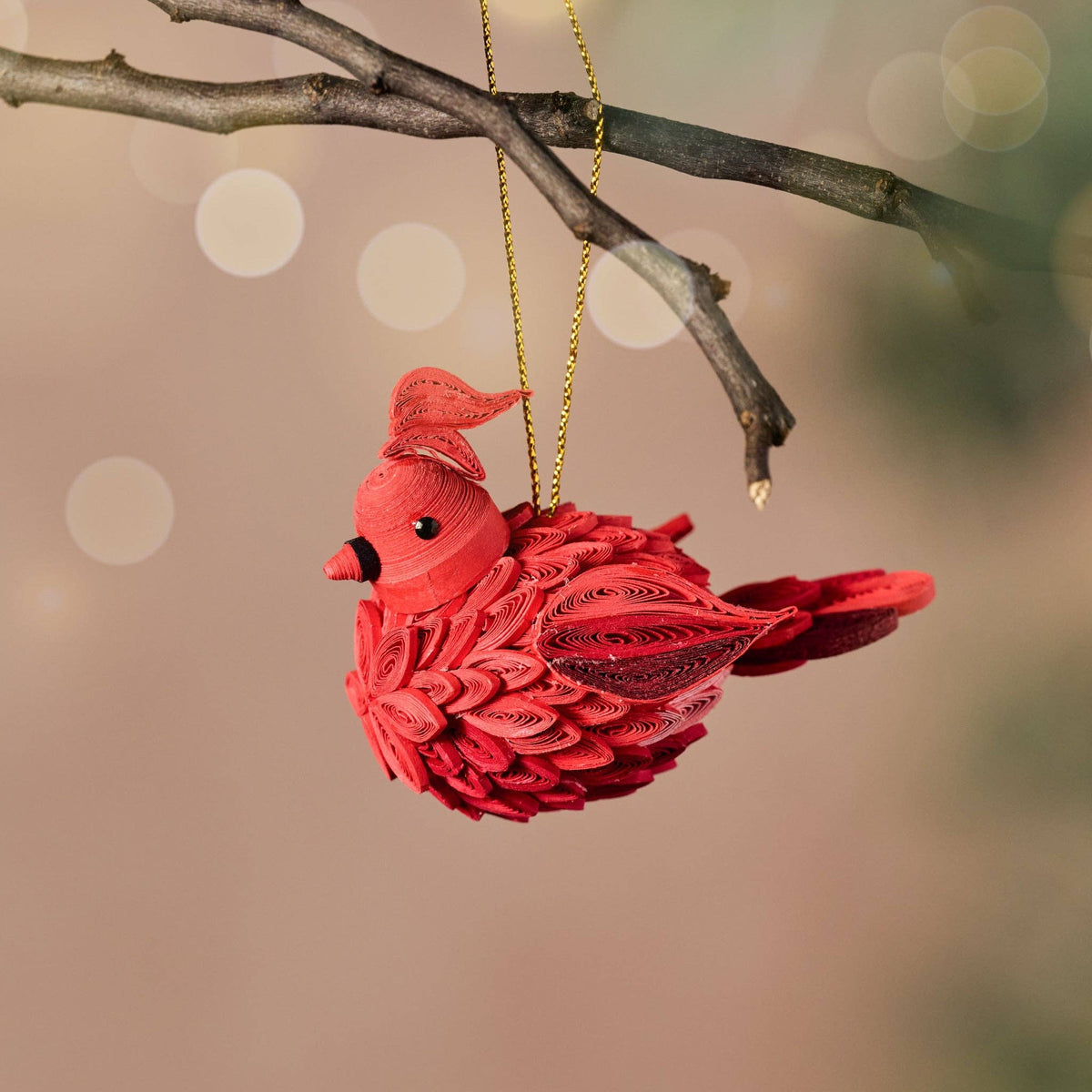 Quilled Cardinal Ornament