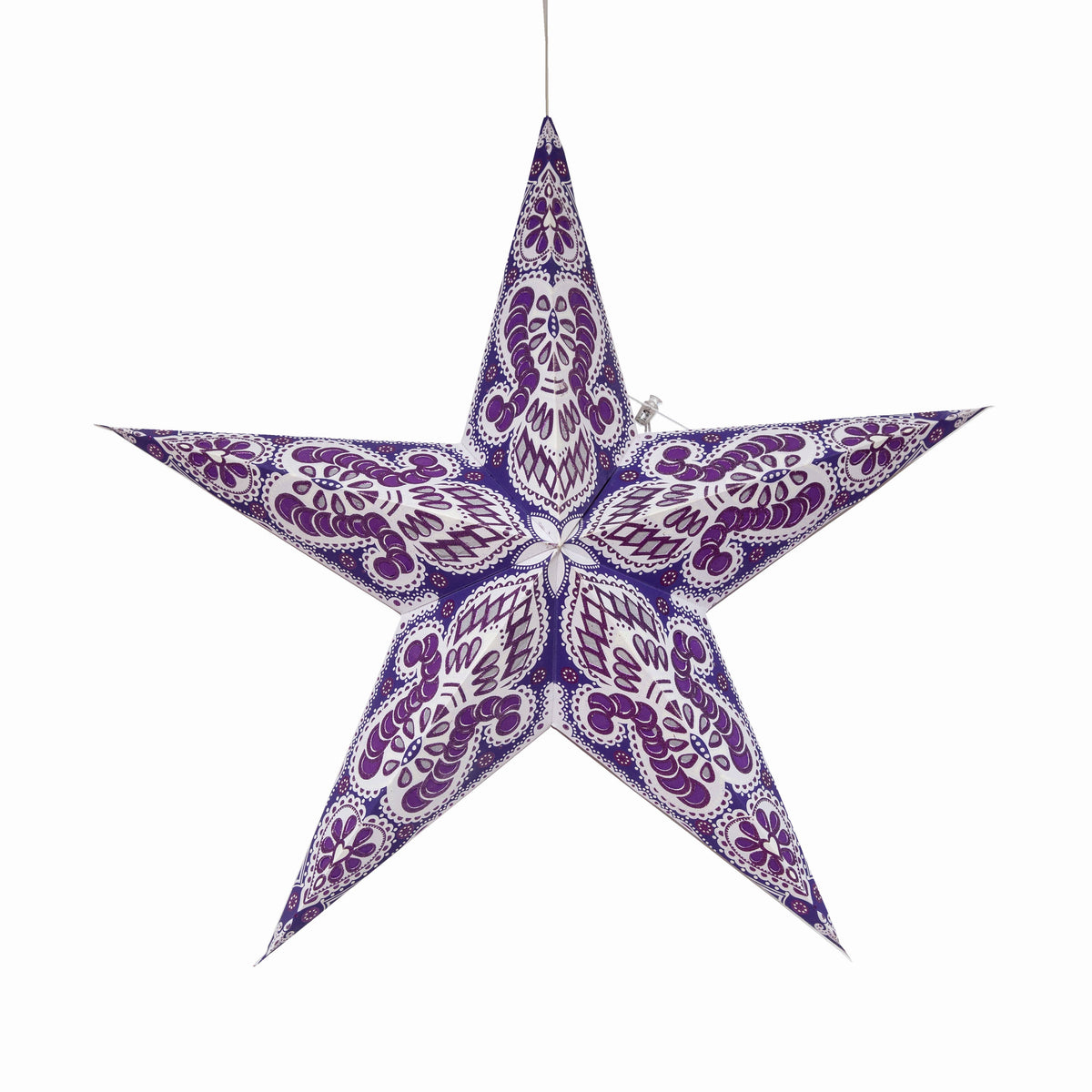 Phoenix ~ 5  Pointer, 24&quot;, Violet Paper Star Lantern Light