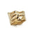 Irregular edge, wide band bronze ring with 3 flattened rectilinear but irregular accents across the top. Made by artist Cristine Grimm