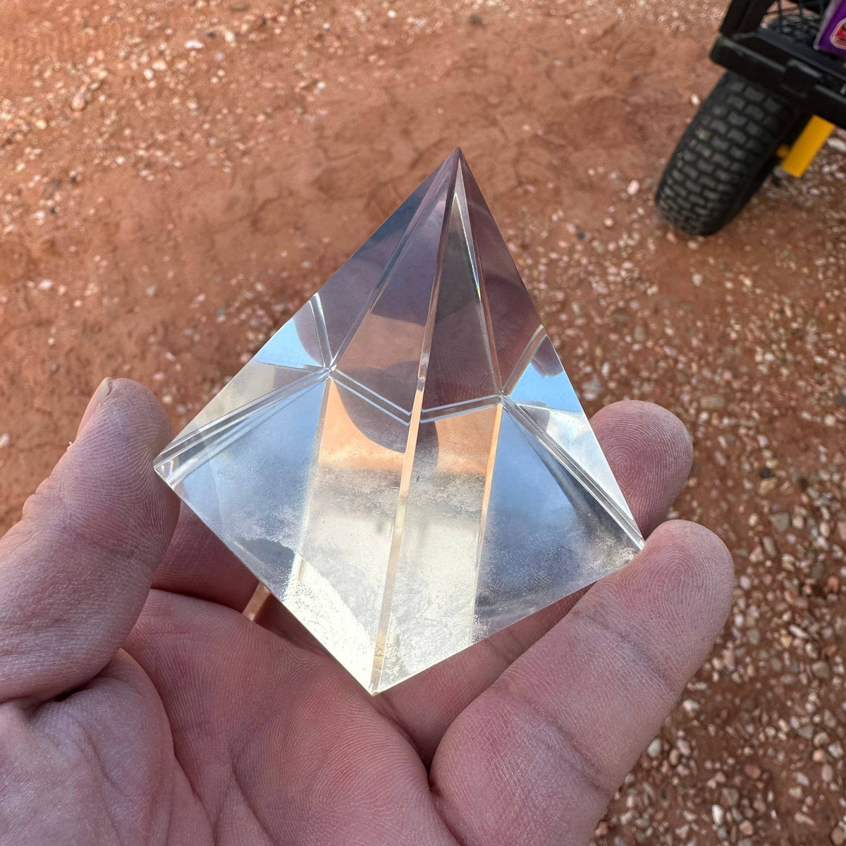 Glass 2 3/8 inch Pyramid