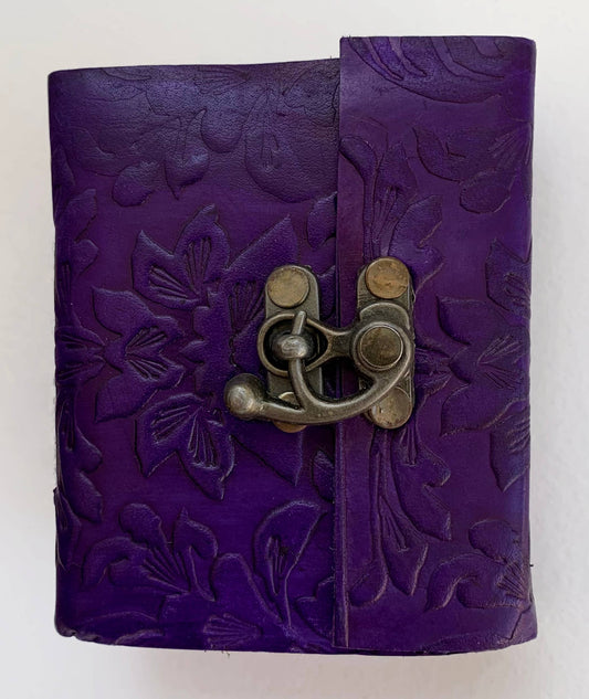 Purple Embossed  journal ~ 3" x 4"