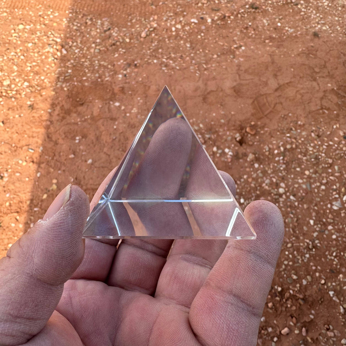 Glass 2 3/8 inch Pyramid