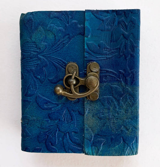 Blue Embossed Journal  ~ 3" x 4"