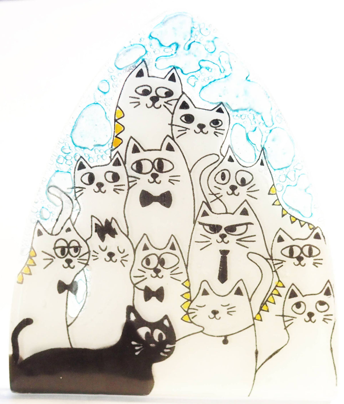 Cats on the Moon Square Dish