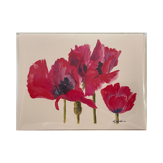 Poppies Blank Greeting Card