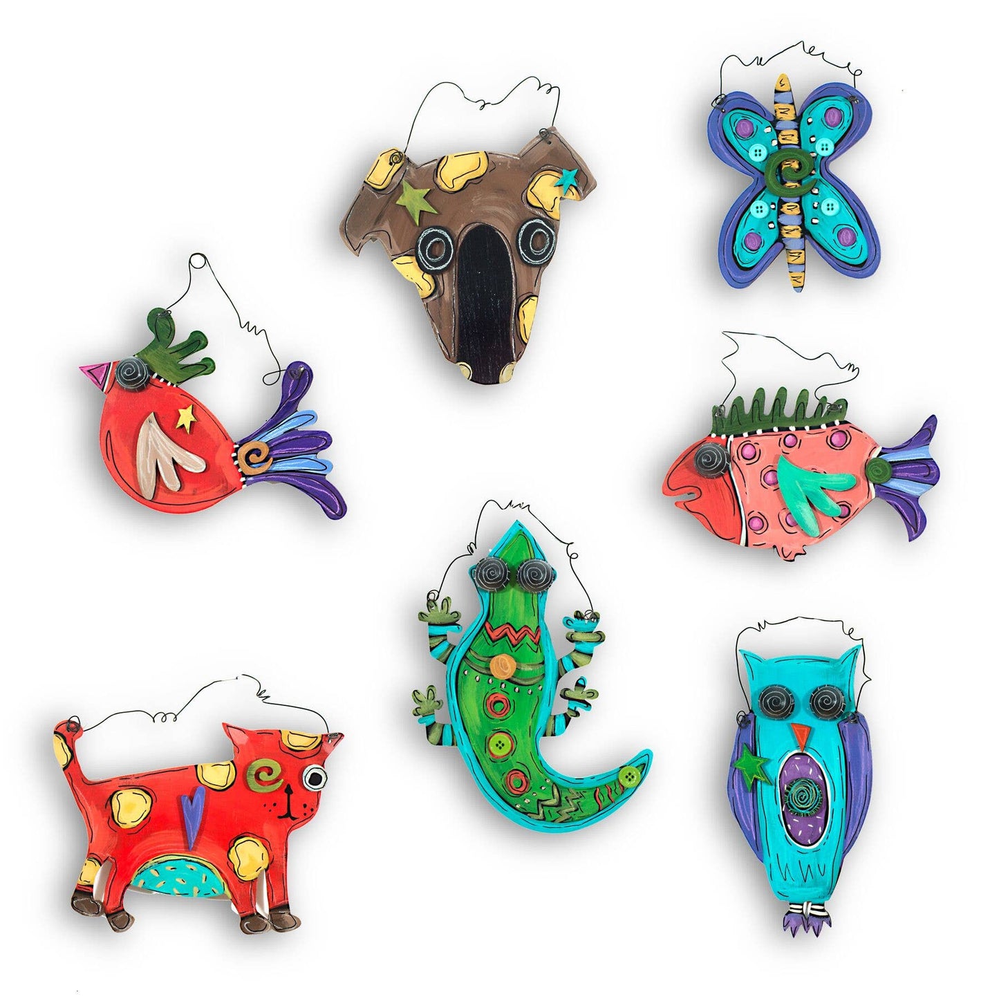 Whimsical, Handmade Wall Ornaments