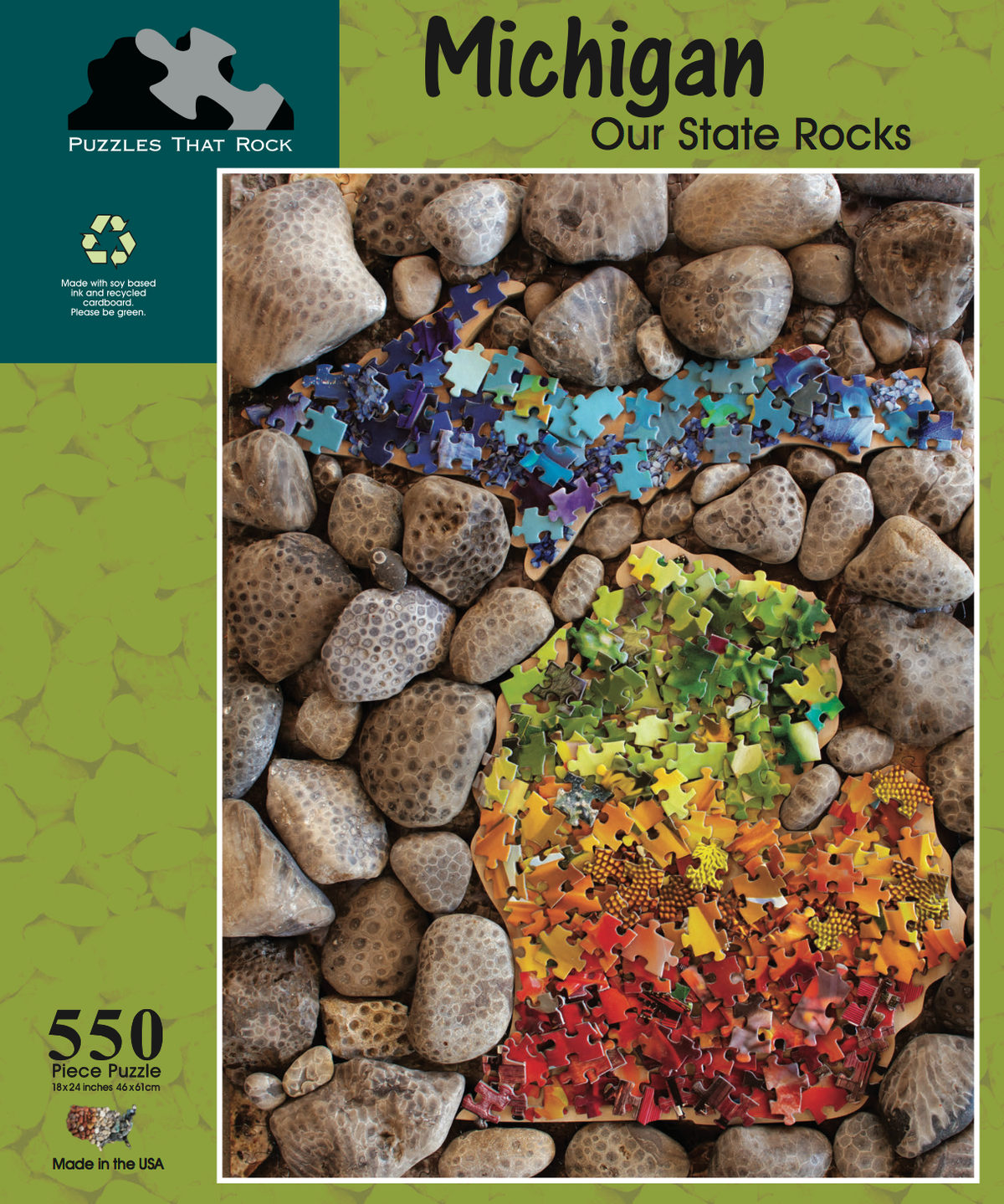 Michigan Our State Rocks, 550 Piece Jigsaw Puzzle