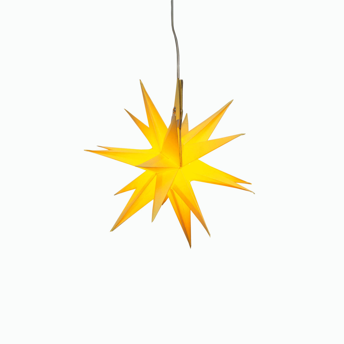 Moravian Mini Star ~ 7 inch, Yellow Paper Star Lantern Light