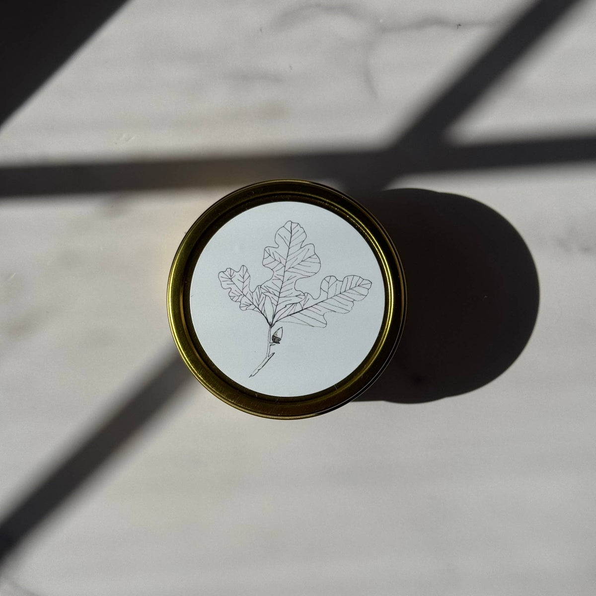 Oak + Moss 6oz Gold Tin Candle