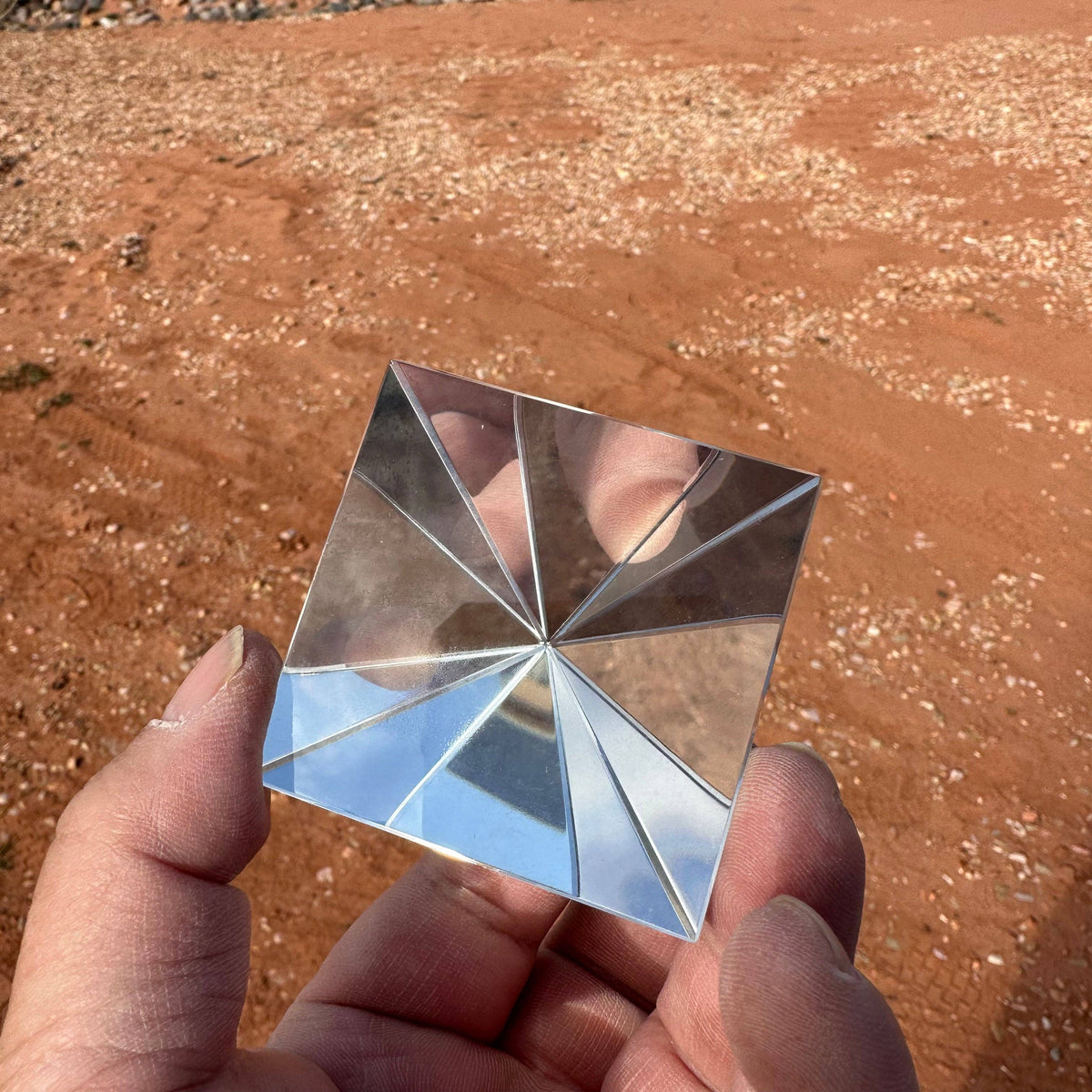 Glass 2 3/8 inch Pyramid