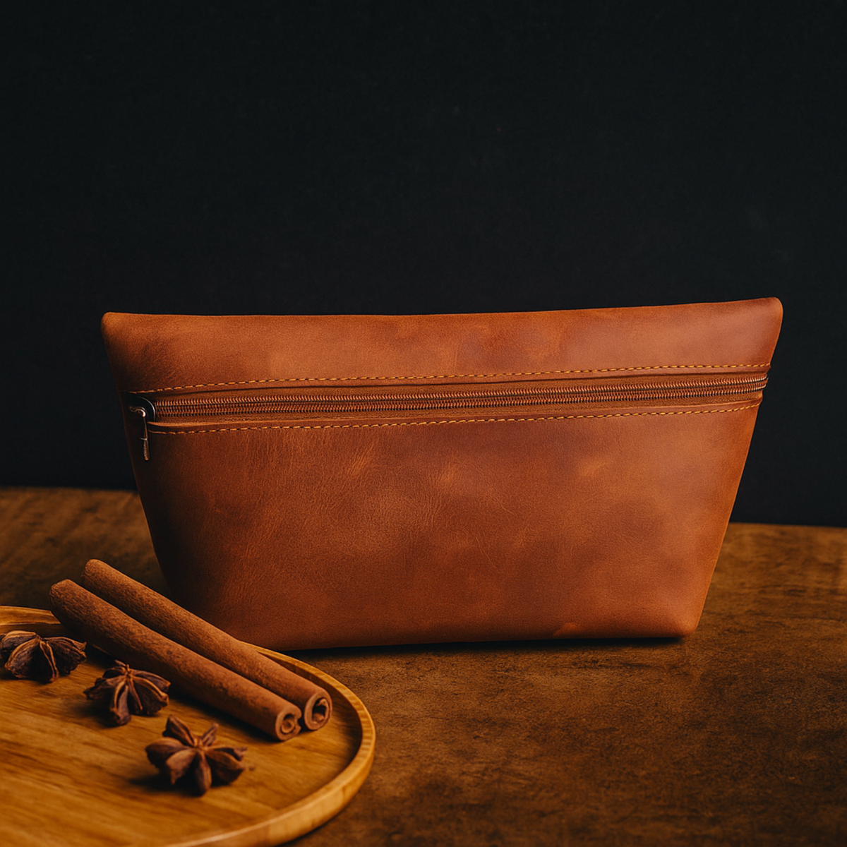 Leather Makeup Bag