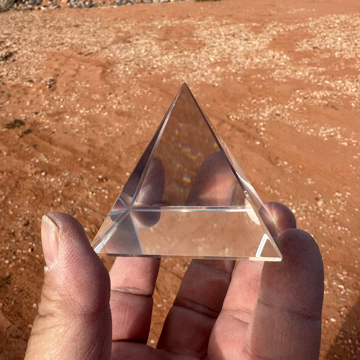 Glass 2 3/8 inch Pyramid