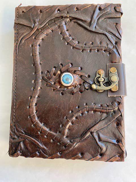 Hocus Pocus Inspired Leather Journal with Eye
