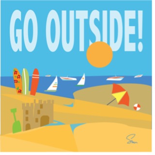 Go Outside, 6x6 Framed Print