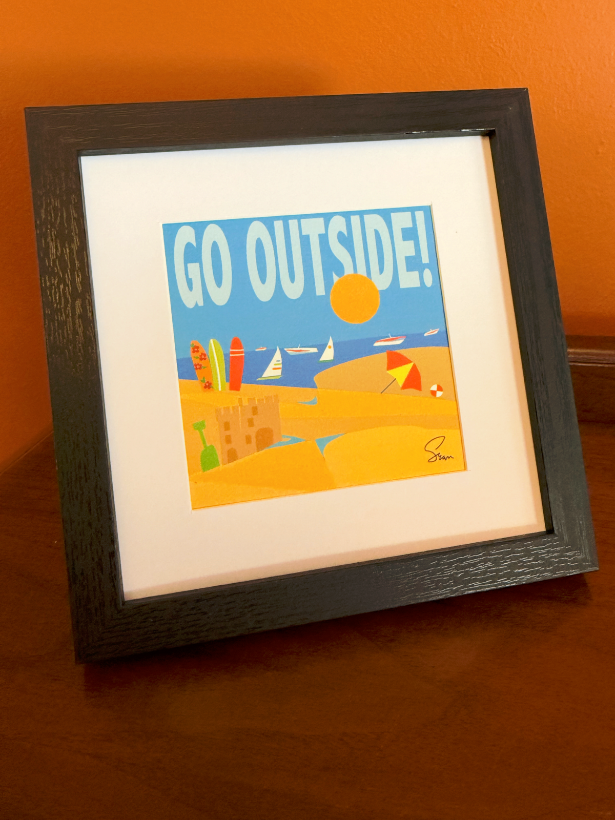 Go Outside, 6x6 Framed Print