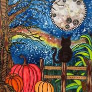 Harvest Moon 8x8 Wood Plaque