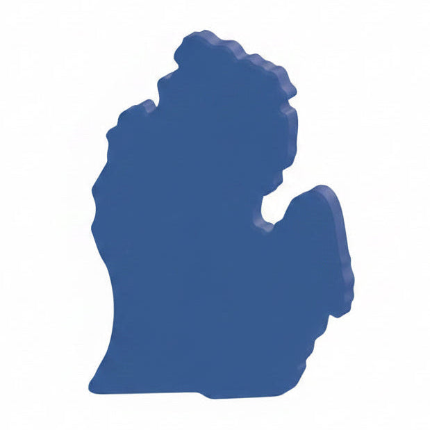 Blue image of Michigan's lower peninsula