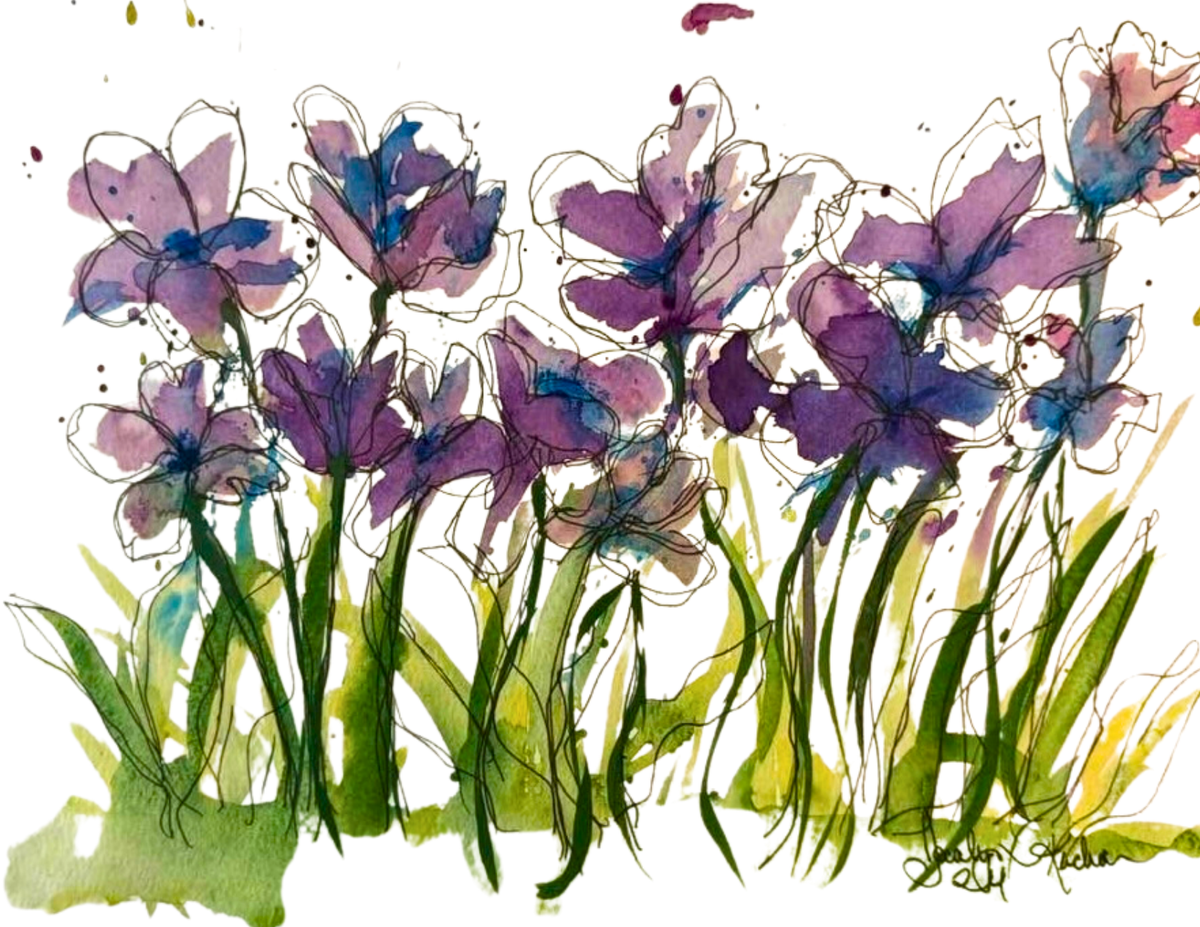 Sea of Purple, Watercolor