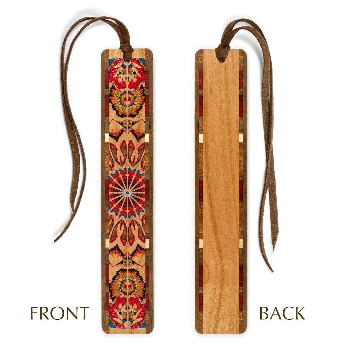 Handmade Wooden Bookmark (Kaleidoscope)