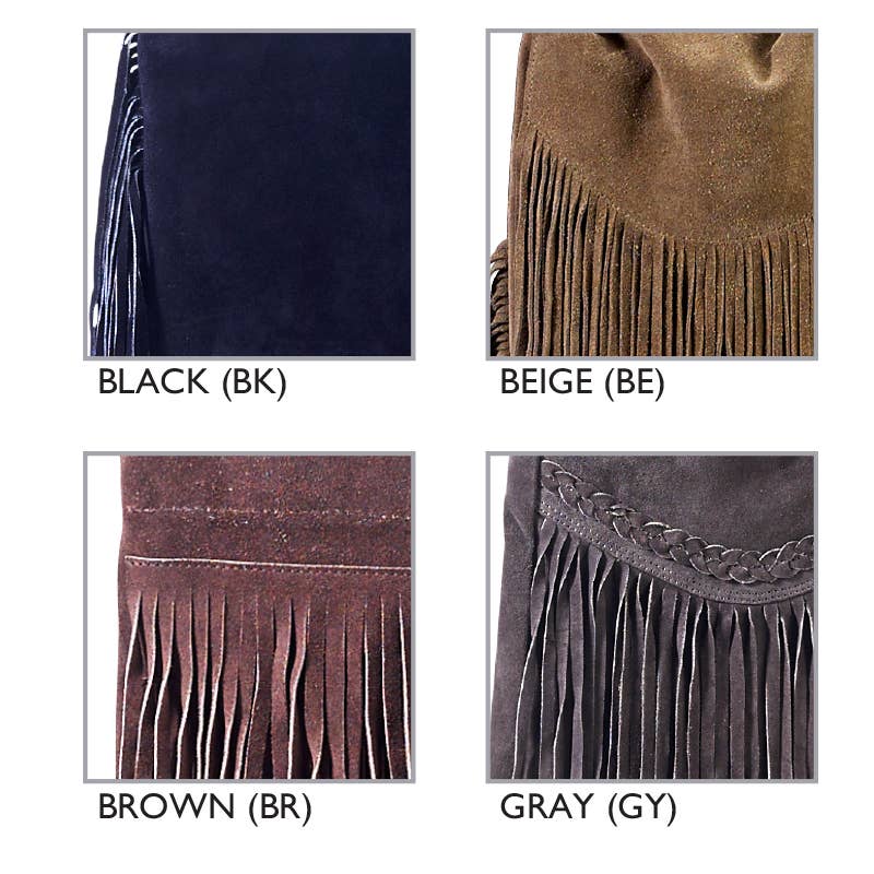Long Fringed Suede Bag