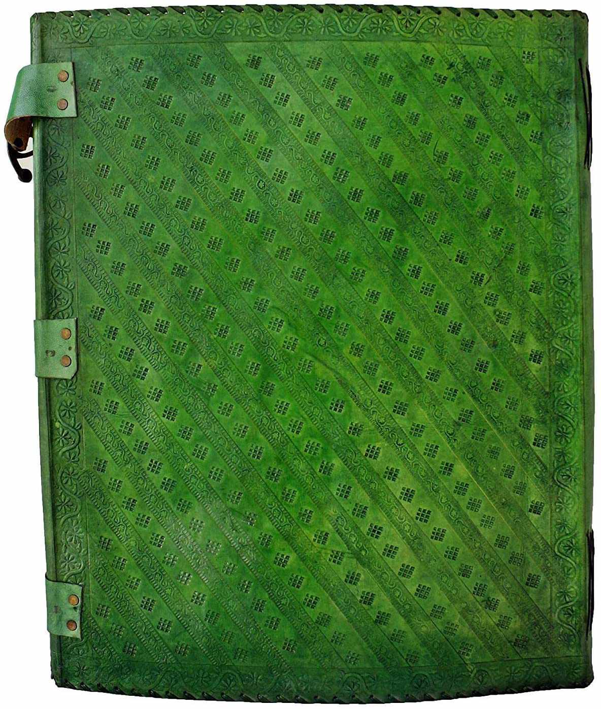 Chakra Stone Embossed Handmade Jumbo Leather Journal