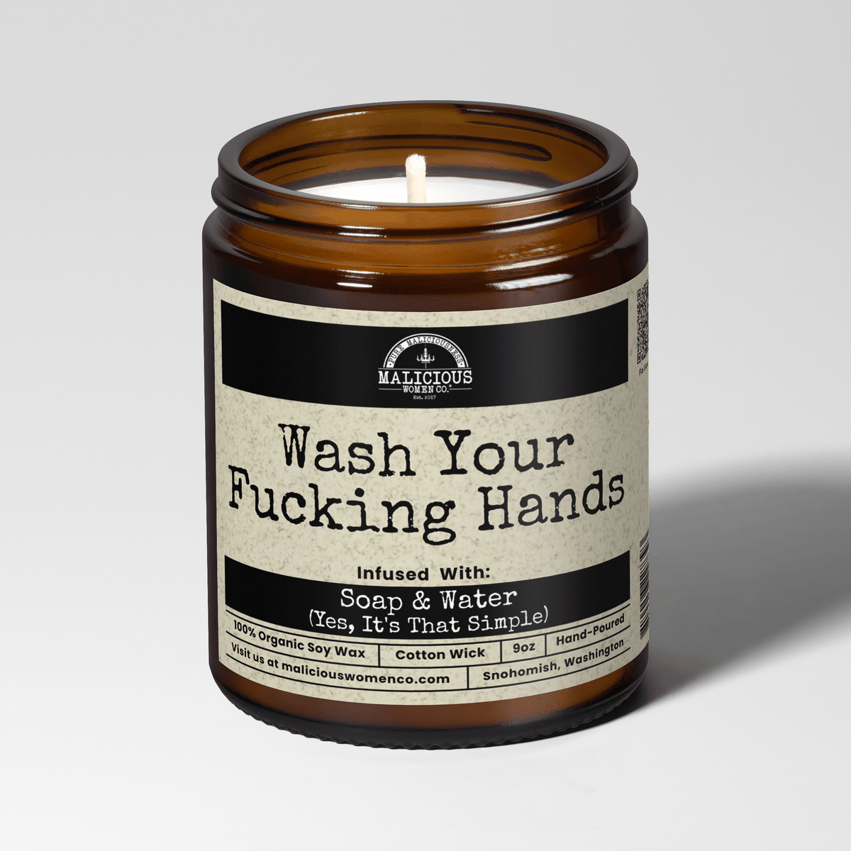 Wash Your Fucking Hands 9oz Candle