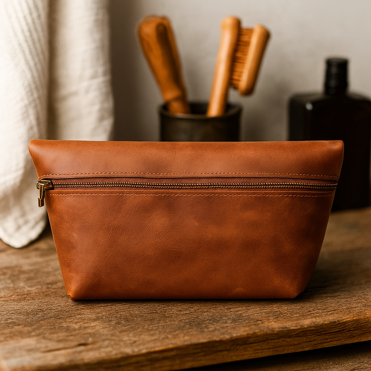 Leather Makeup Bag