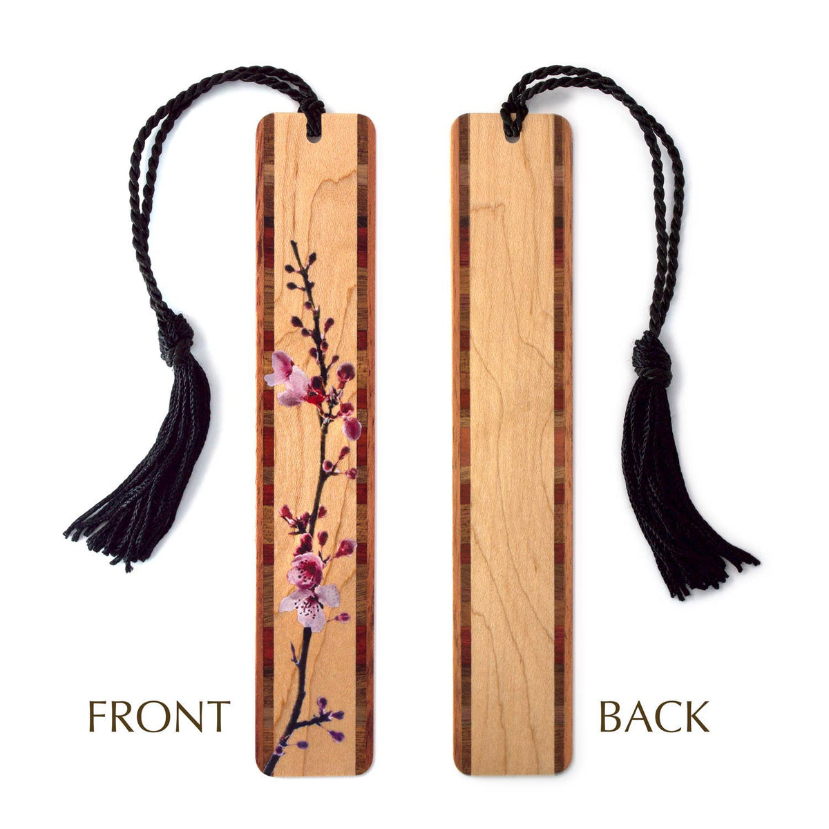 Cherry Blossom Japanese Sakura Wooden Bookmark