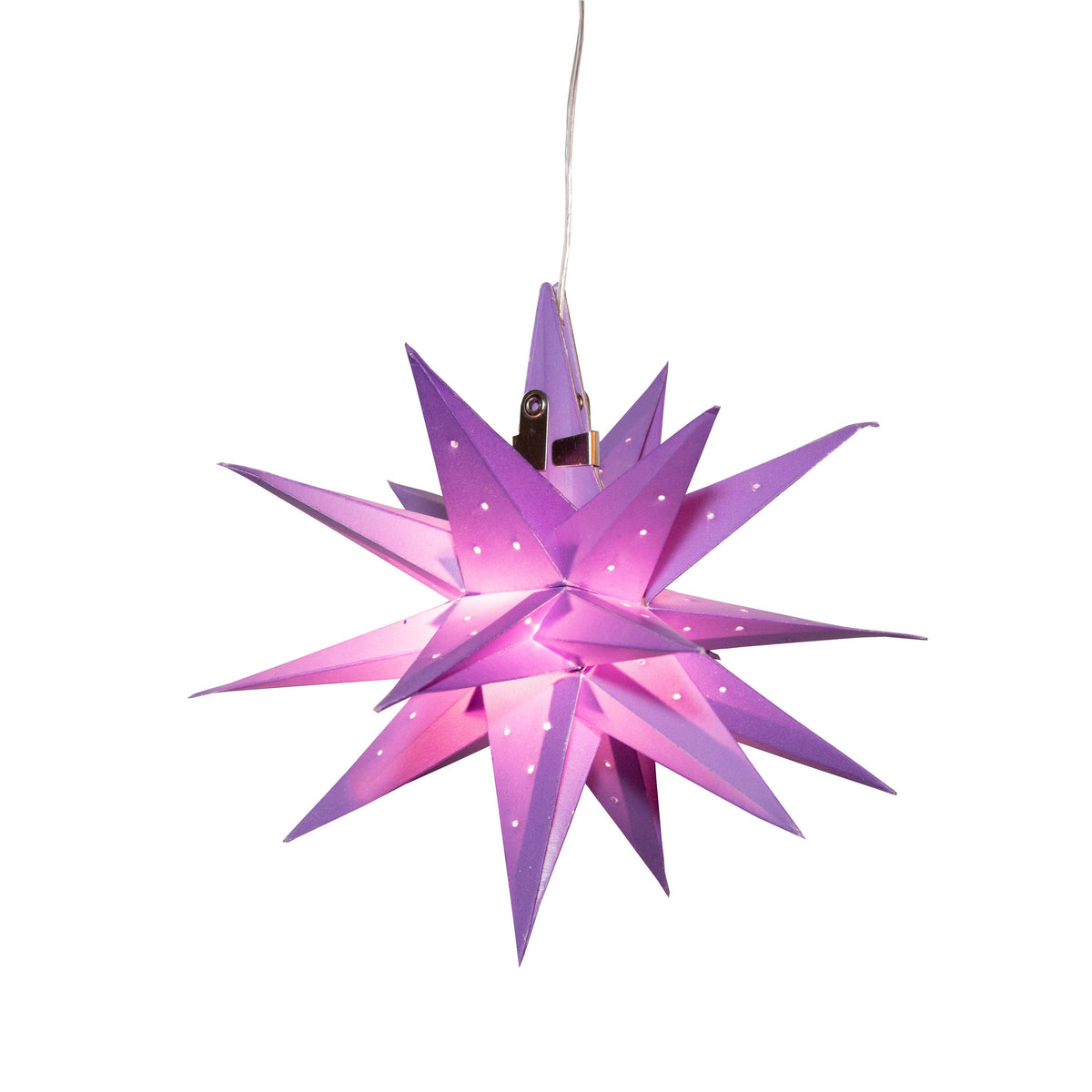 Moravian Mini Star 7" Purple - Needle Punch