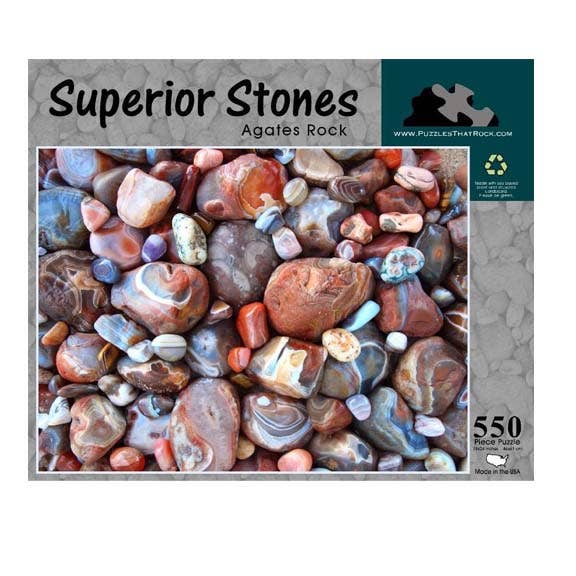 Superior Stones Rock, Agates, 550 Piece Jigsaw Puzzle