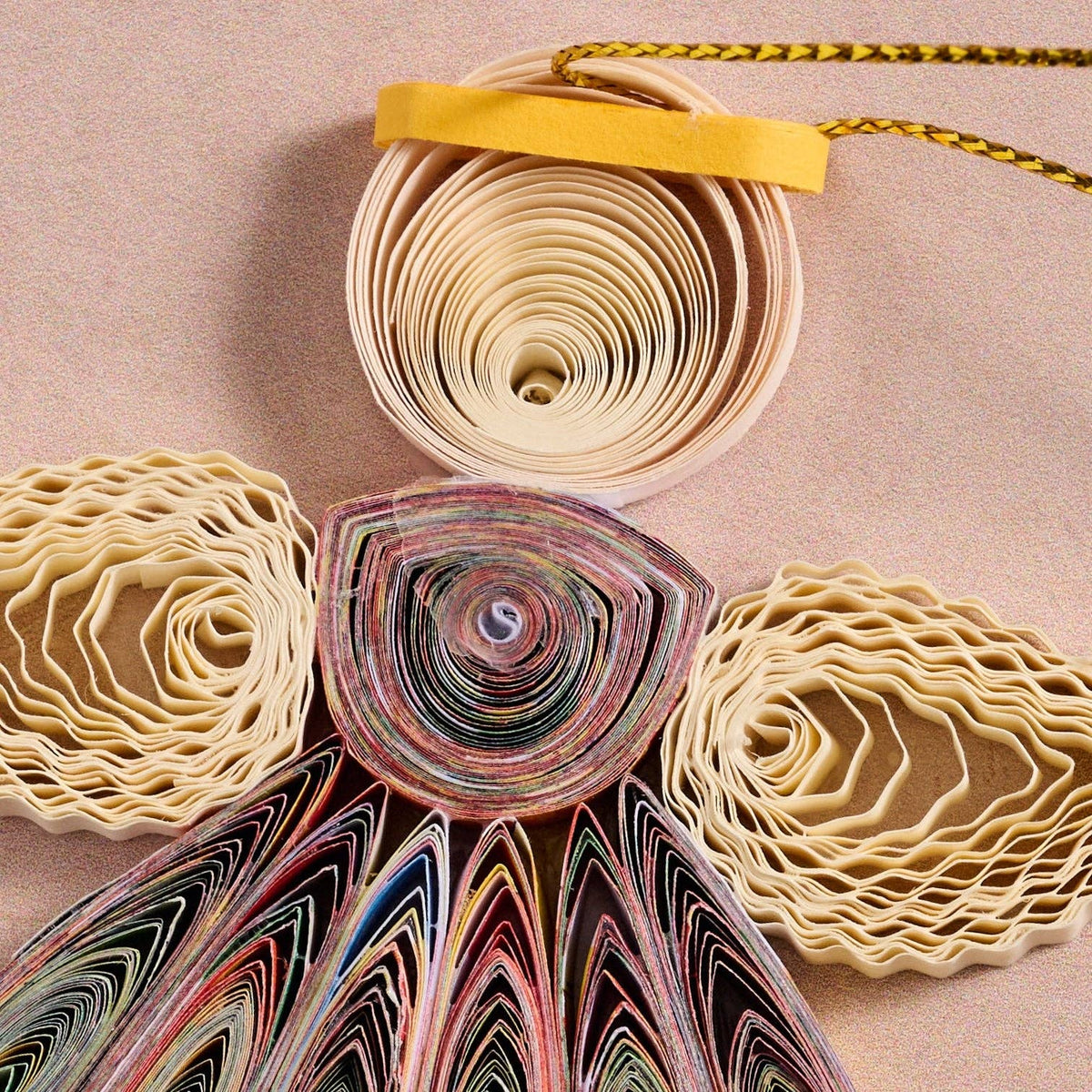 Quilled Angel Ornament - Multi