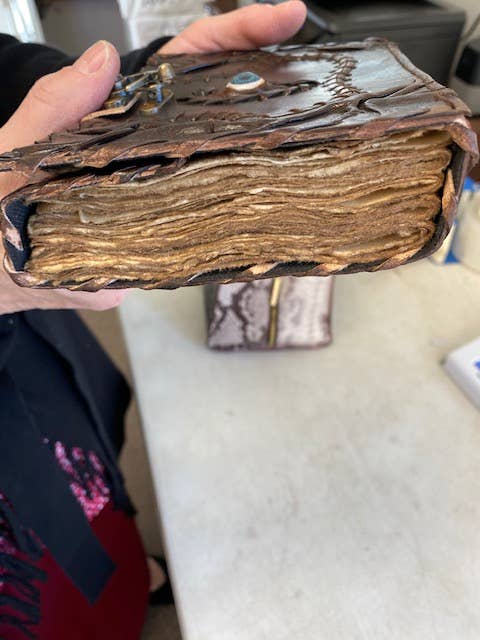 Hocus Pocus Inspired Leather Journal with Eye