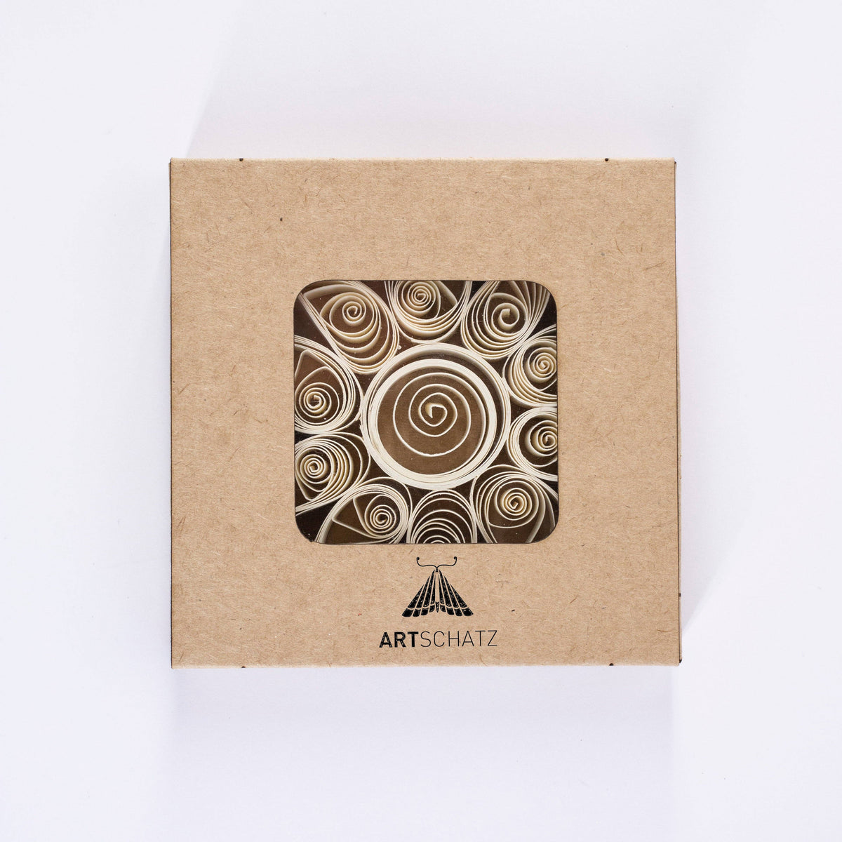 Quilling Snowflake "Aubin"  white with silver glitter - 4 inch Ø | Christmas / Winter