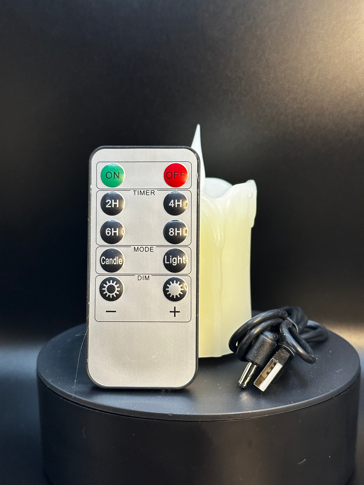 Menorah Candle Holder, Rechargeable LED Candle