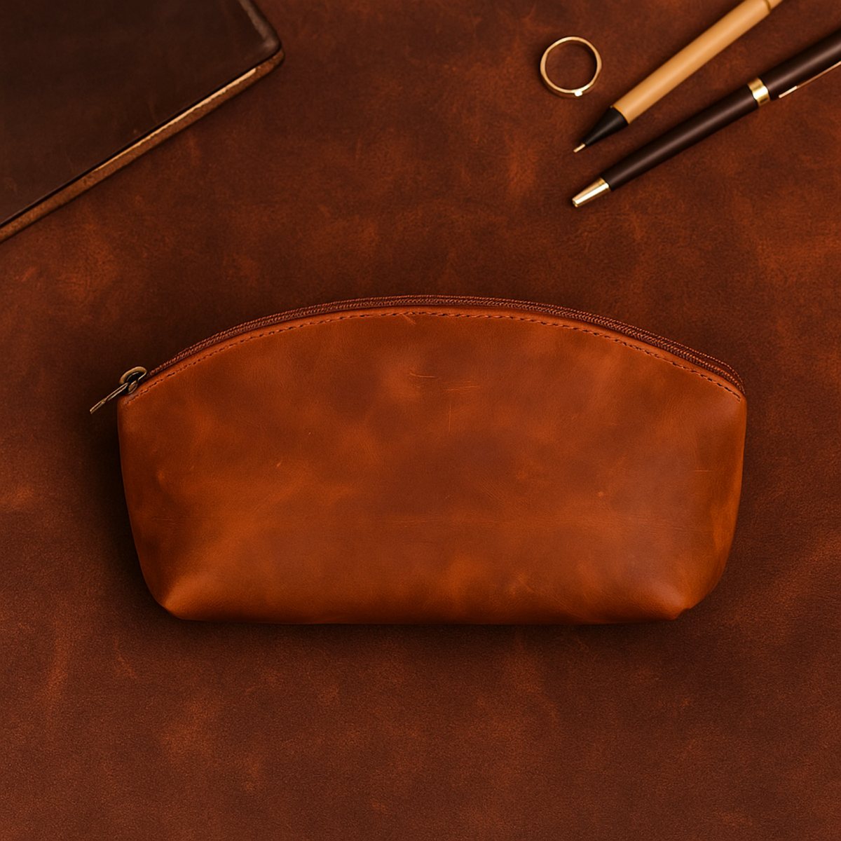 Leather Makeup Bag