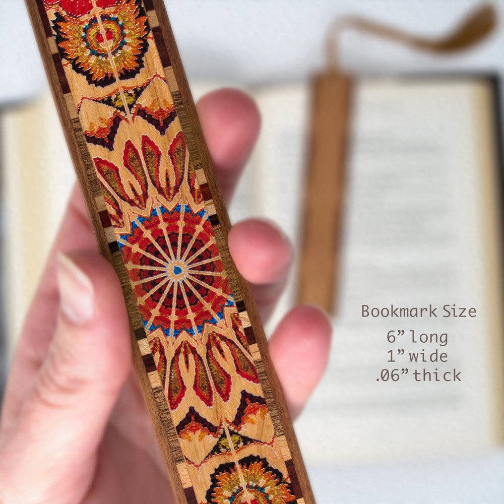 Handmade Wooden Bookmark (Kaleidoscope)