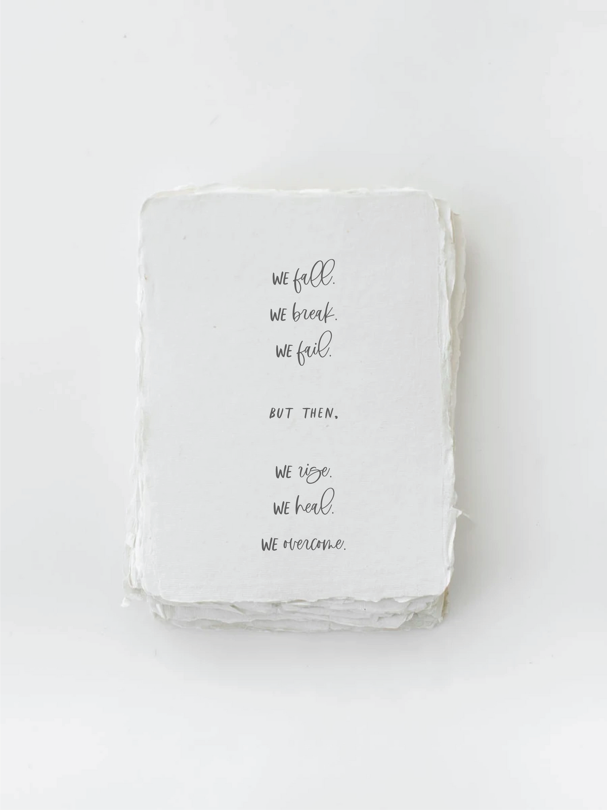We Fall. We Rise. We Overcome. Card